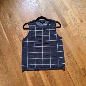 Ann Taylor windowpane sweater shell